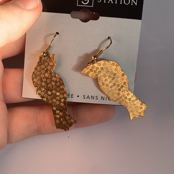 Nickel FREE dangly bird earrings - Picture 3 of 3